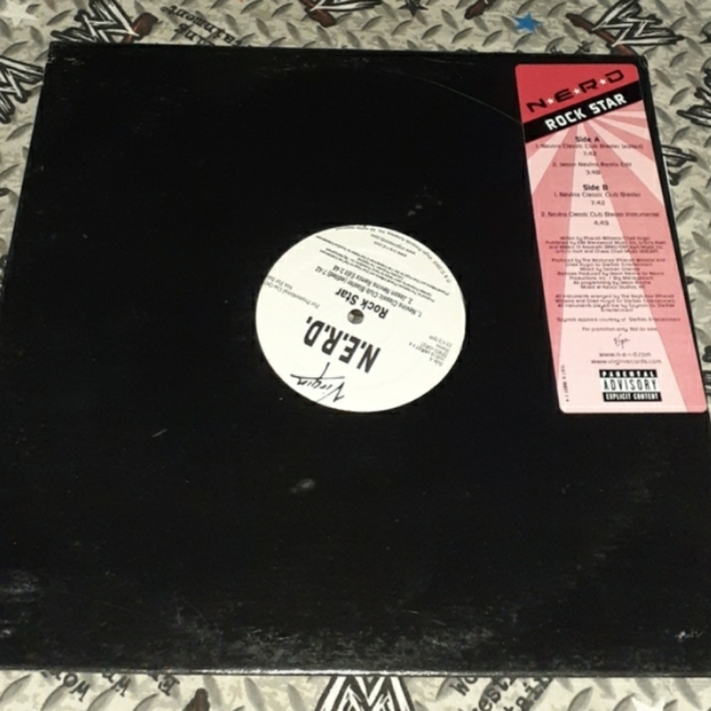 2001 N.e.r.d Promo Rock Star Vintage Record Vinyl